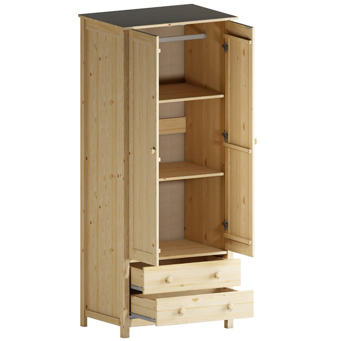 Millwood Pines Grimsby Solid Wood Armoire & Reviews Wayfair